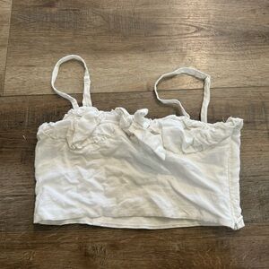 Princess Polly White Cropped Top Size 4